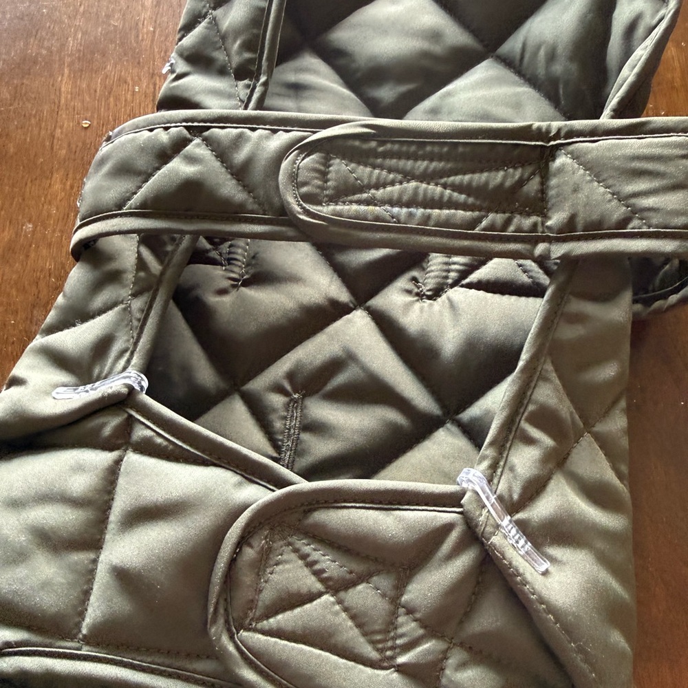 St. John's Bay Olive Green Quilted Dog Coat